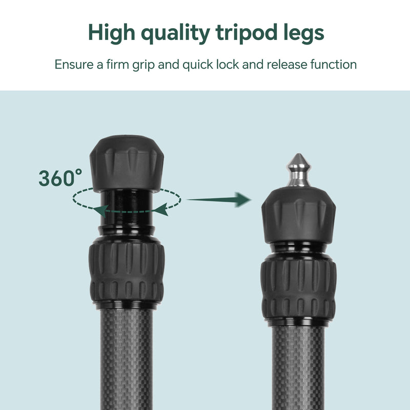 Load image into Gallery viewer, FANAUE HTC series Interted Carbon Fiber Tripod For Hunting Shooting (2/3 section,Load:30kg)
