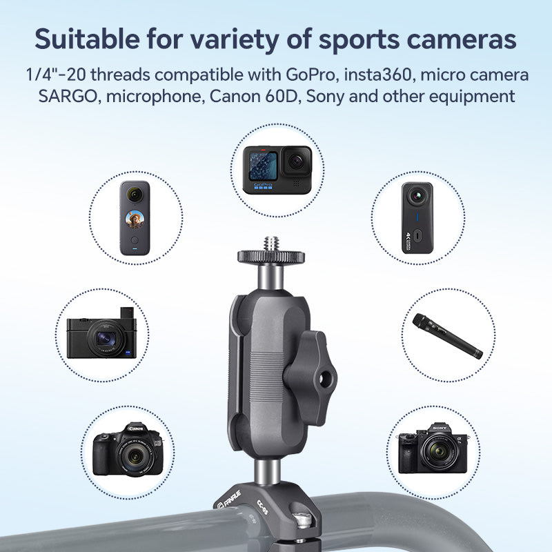 Load image into Gallery viewer, FANAUE GB-02T Action Camera Mount For Handbar Diameter 22-33mm (1&quot; ball)
