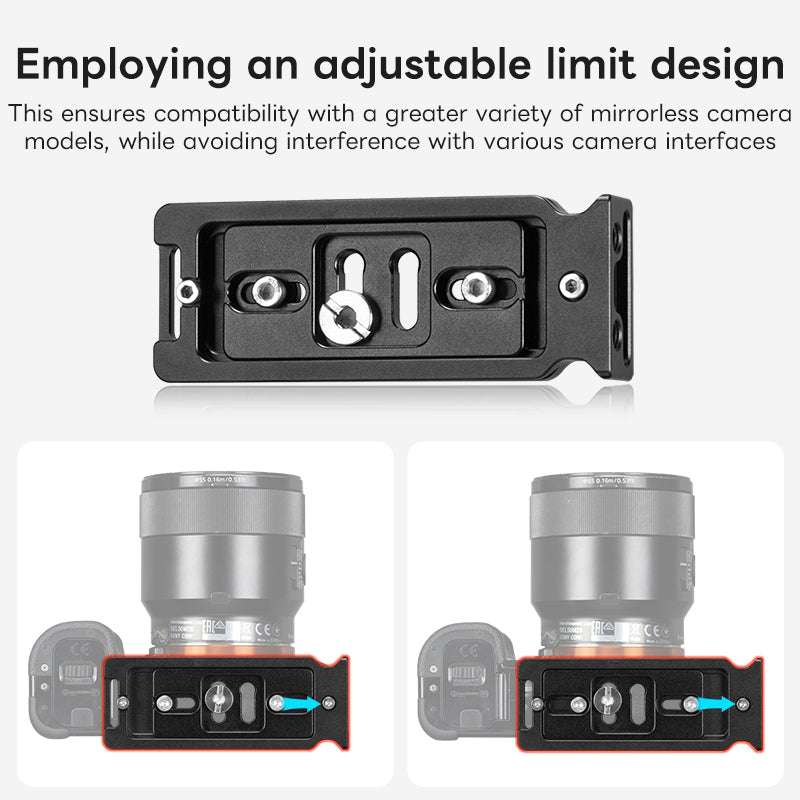 Load image into Gallery viewer, FANAUE Aluminum Universal  L-shaped Quick Release Plate Vertical Holder for Camera
