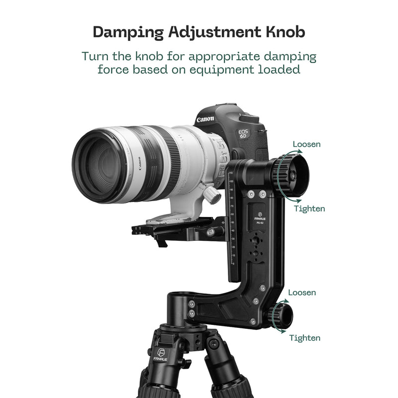 Load image into Gallery viewer, FANAUE  360 Degree Panoramic Gimbal Head Aluminum Load 66 lbs (30 Kgs)(PG-02)

