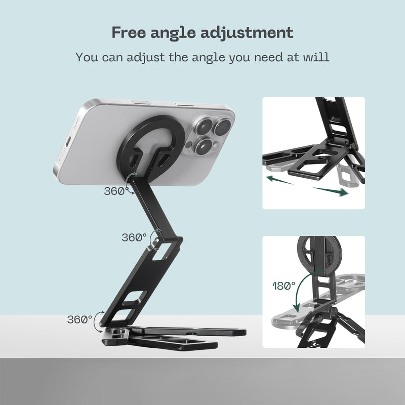 Load image into Gallery viewer, FANAUE MT-06 Foldable Magnetic Phone Holder Desktop Mini Tripod Phone Stand
