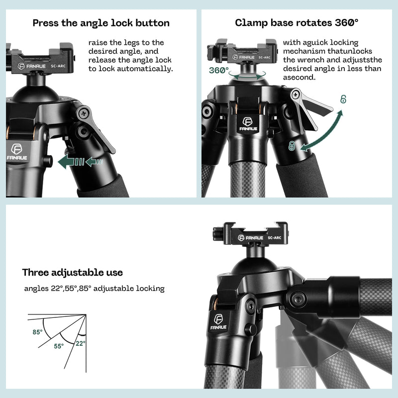 Load image into Gallery viewer, FANAUE 2 Section Tripod Compatible With Arca Swiss and Picatinny Rail for Photography and hunting
