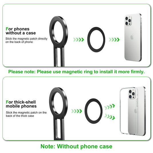 FANAUE Magnetic Pocket Phone Tripod Foldable Compatible with Magsafe iPhone Plus Pro Max Series, Magnetic Phone Holder for 4.5-7.5