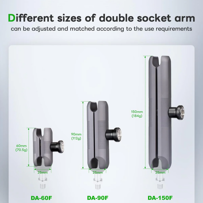 Load image into Gallery viewer, FANAUE Aluminum Anti-Theft Double Socket Arm suit fits Industry All Standard 25.4mm Ball(Three models)
