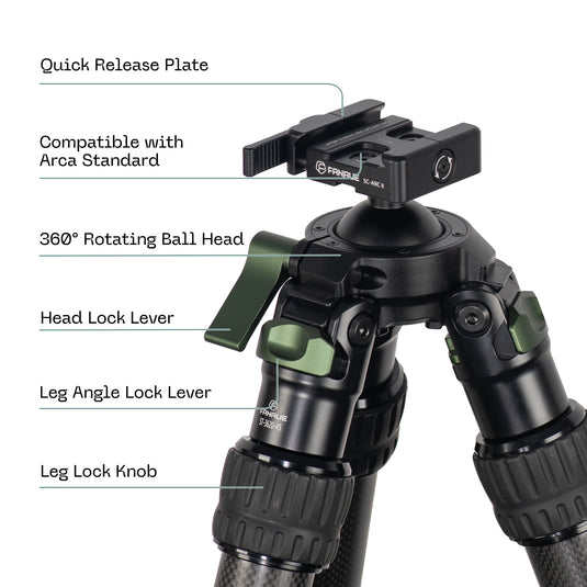 FANAUE ST-3620-45(SC-ARCⅡ)  Inverted Tripod With Arca Swiss Quick Release Plate Clamp Load 44lb/25kg