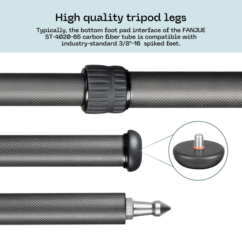 Load image into Gallery viewer, FANAUE ST Series Traditional Style Inverted 2 section Carbon Fiber Tripod Compatible With Arca Swiss and Picatinny Rail(Load 25kg))
