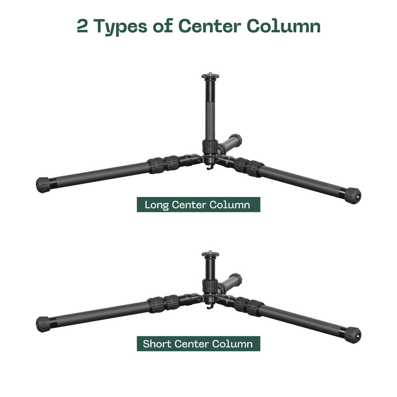 Load image into Gallery viewer, FANAUE HTC-2830CT Inverted Carbon Fiber Travel Tripod with Center Column for DSLR Cameras, 3-Sections, Load 12KG/26lb
