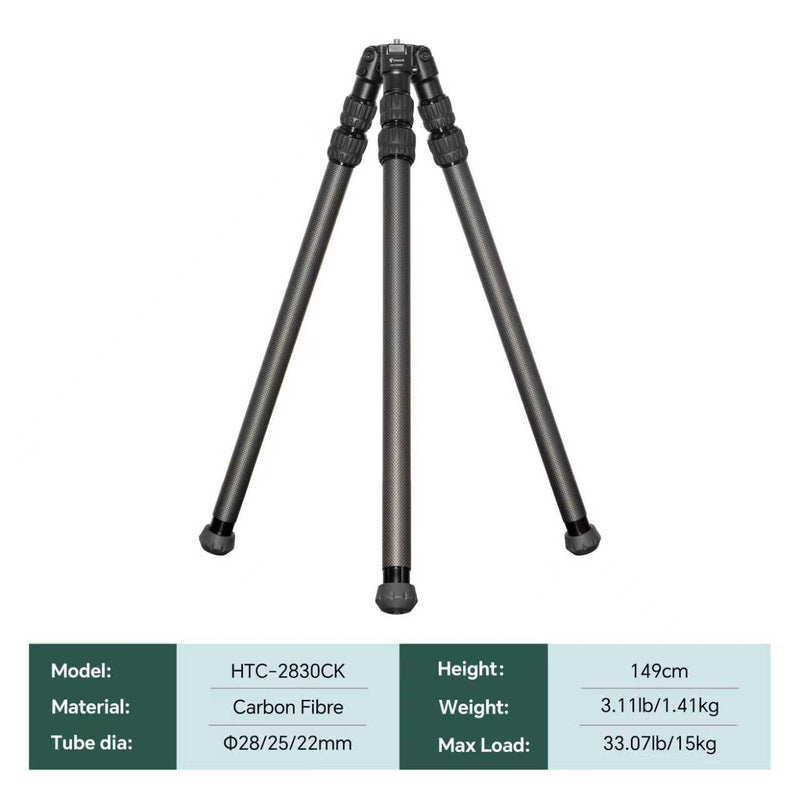 Load image into Gallery viewer, FANAUE HTC CK Series Inverted Carbon Fiber Tripod Without Ball Head For Shooting Hunting Photography
