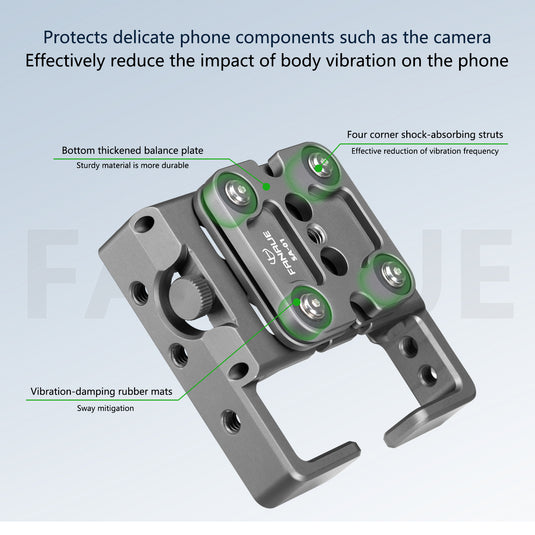FANAUE Phone Mount Compatible With 1inch Ball For Motorcycle Bike