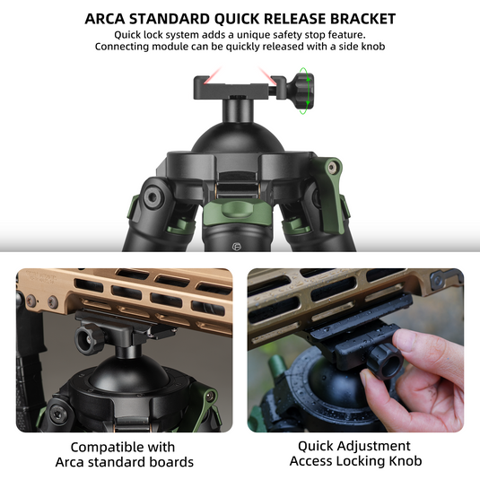 FANAUE Shooting Tripod (ST-30 ST-45 ST-65)with Durable Aluminum Ballhead and Carbon Fiber Leg