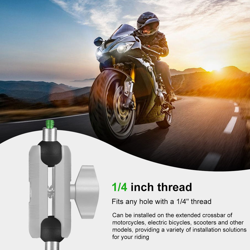 Load image into Gallery viewer, FANAUE 20mm Ball Head Adapter with 1/4&quot; Thread Compatible with All Brands of 20mm Ball Double Socket Arm and Bike Motorcycle Phone Holder Base
