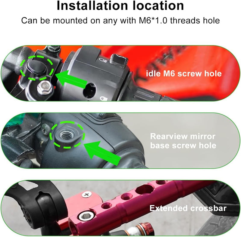 Load image into Gallery viewer, FANAUE M6 Ball Base Adapter With M6x1.0 Threaded Post for RAM Mounts Double Socket Arm &amp; Bike Motorcycle Phone Holder
