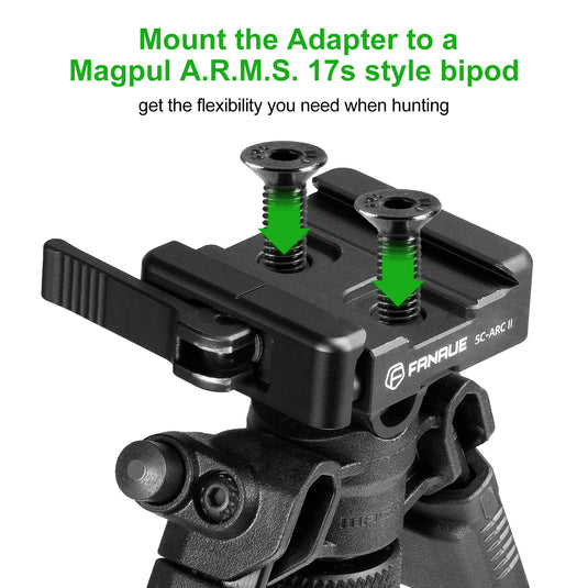 FANAUE SC-ARCⅡ ARCA-Swiss Bipod Adapter, ARCA-Swiss Quick Release, Arca Tripod Mount for Fanaue Tripod Heads
