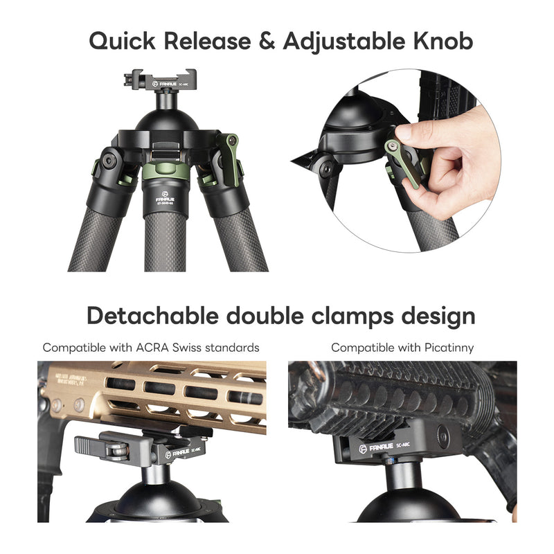 Load image into Gallery viewer, FANAUE Carbon Fiber Quick Release Hunting Tripod
