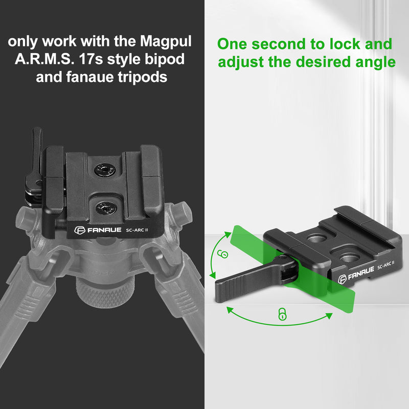 Load image into Gallery viewer, FANAUE SC-ARCⅡ ARCA-Swiss Bipod Adapter, ARCA-Swiss Quick Release, Arca Tripod Mount for Fanaue Tripod Heads
