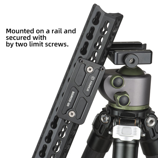 FANAUE Keymod Rail Tripod Plate Adapter Mount with Safety Stop Screws,for Tripod Ball Head Ballhead,Compatible Arca Swiss RRS Dovetail