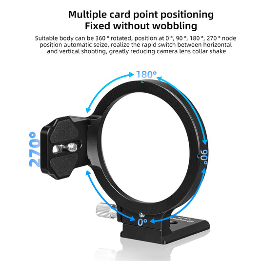 FANAUE Tripod Lens Mount Collar Base Ring Adapter diameter 63mm/75mm Quick Release photography accessories Compatible with ARCA SWISS