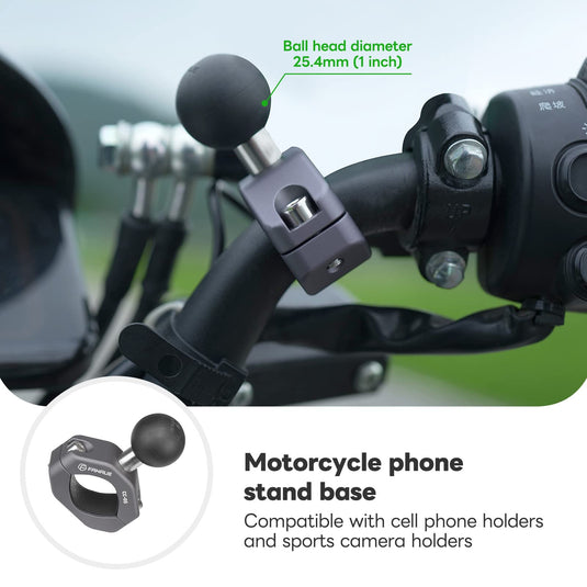 FANAUE Motorcycle Phone Mount Adapter with Shock Absorption Anti-Theft Function