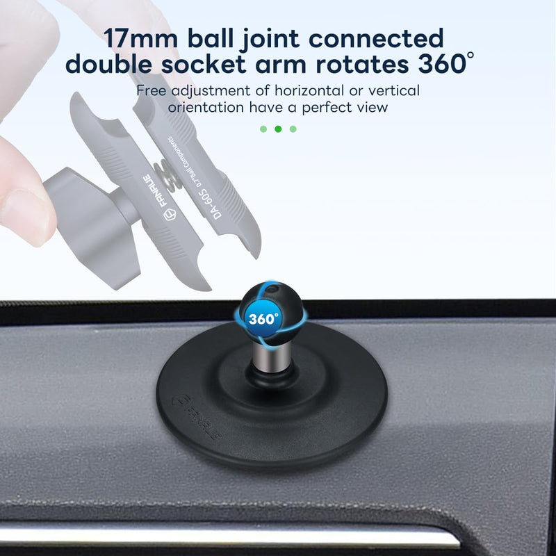 Load image into Gallery viewer, FANAUE Suction Cup Base for Mounting on Car Dashboards Compatible with 17mm Double Socket Arm
