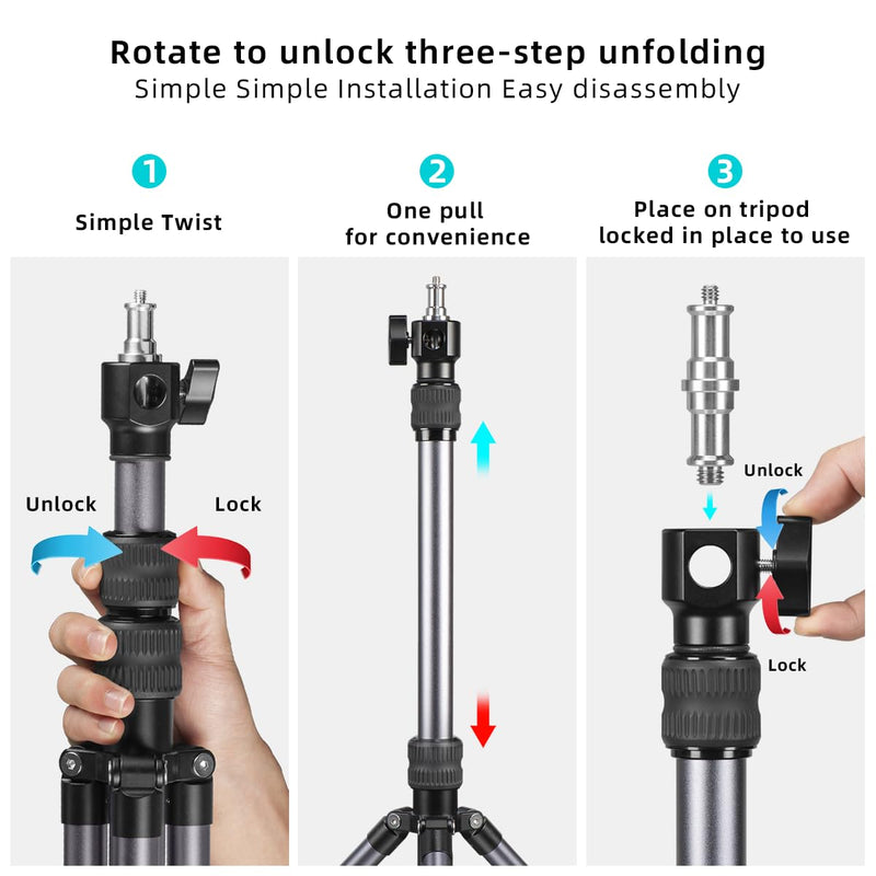 Load image into Gallery viewer, FANAUE LT-01 Light Stand Made of Aluminum Alloy Height Adjustable with Universal Screw Adapter
