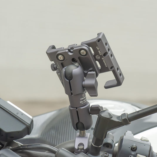 FANAUE Composite Double Socket Swivel Arm Universal Bike Phone Holder Suit