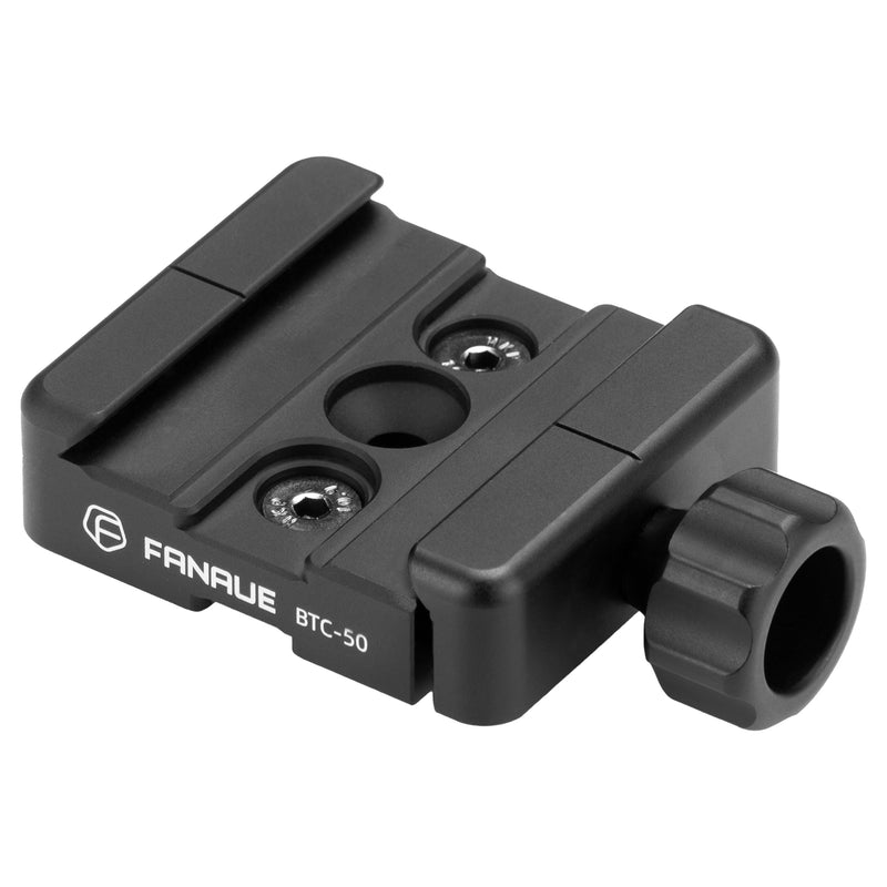 Load image into Gallery viewer, FANAUE BTC-50 Quick Release Plate Adapter Compatible Swiss/RRS Mlok Arca Dovetail to Picatinny, Quick Release L-Ever-Release Clamp for Magpul Bipod Tripod Ball Head and QR Plate.
