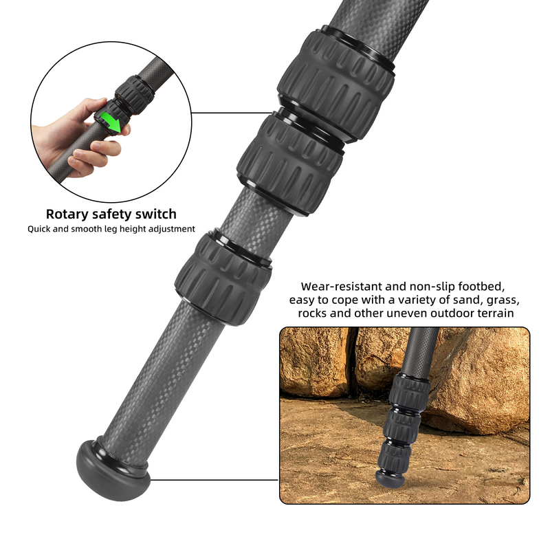 Load image into Gallery viewer, FANAUE Shooting Tripod (ST-30 ST-45 ST-65)with Durable Aluminum and Carbon Fiber Frames
