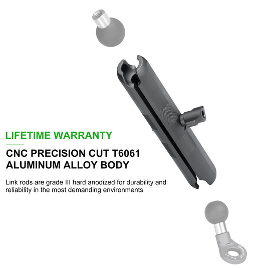FANAUE Aluminum Double Socket Arm Compatible With 20mm Ball