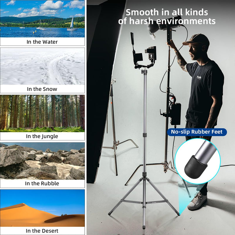 Load image into Gallery viewer, FANAUE LT-01 Light Stand Made of Aluminum Alloy Height Adjustable with Universal Screw Adapter
