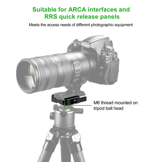FANAUE SC-ARCⅡ ARCA-Swiss Bipod Adapter, ARCA-Swiss Quick Release, Arca Tripod Mount for Fanaue Tripod Heads