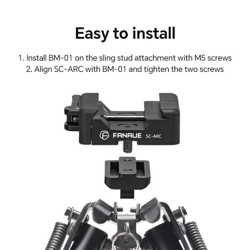 Load image into Gallery viewer, FANAUE SC-ARC Bipod Clamp Quick Release with Adapter Mount-Arca Swiss/RRS Dovetail to Picatinny for Tripod
