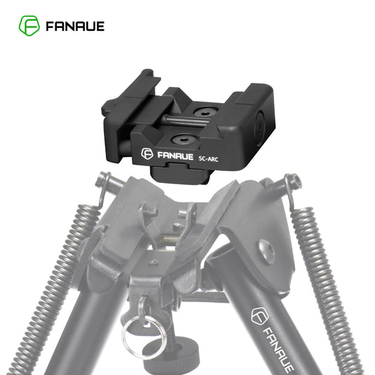 FANAUE SC-ARC Bipod Clamp Quick Release with Adapter Mount-Arca Swiss/RRS Dovetail to Picatinny