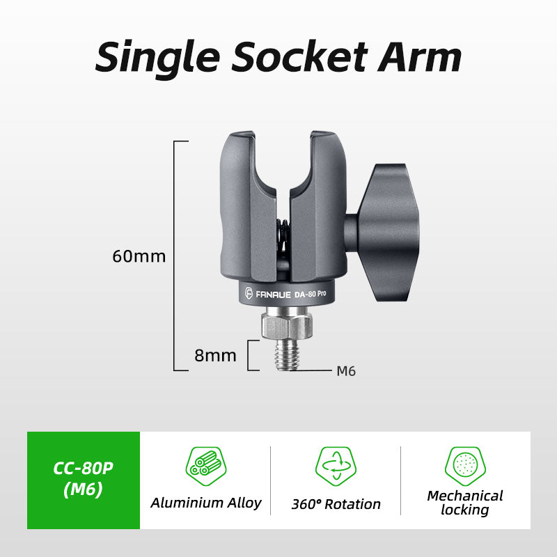 Load image into Gallery viewer, FANAUE Single Socket Arm Fit 25mm Ball Compatible with RAM mount 1&quot;Ball
