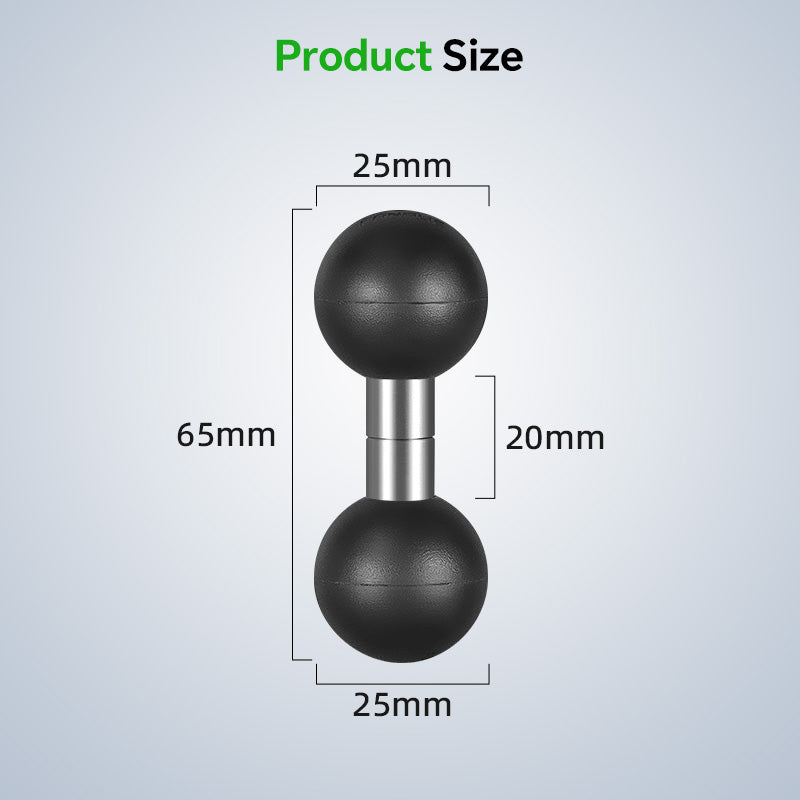 Load image into Gallery viewer, FANAUE Double 1&quot; to 25mm Ball Adapter to 20 mm Ball 17mm Compatible with 1&quot; Ball
