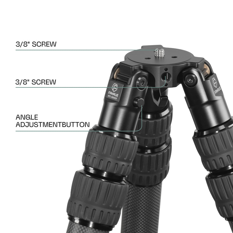 Load image into Gallery viewer, FANAUE HTC CK Series Inverted Carbon Fiber Tripod Without Ball Head For Shooting Hunting Photography

