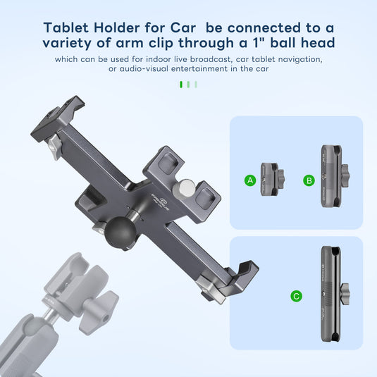 FANAUE Lightweight Design 360 Rotatable Tablet Holder for Car