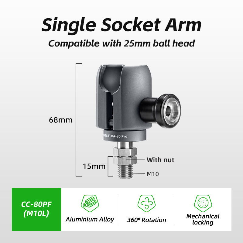 Load image into Gallery viewer, FANAUE Single Socket Arm Fit 25mm Ball Compatible with RAM mount 1&quot;Ball
