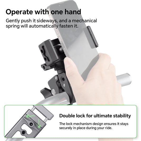 FANAUE CPC-06TP Strong Rod Clamp Phone Mount For Motorcycles Bicycles.