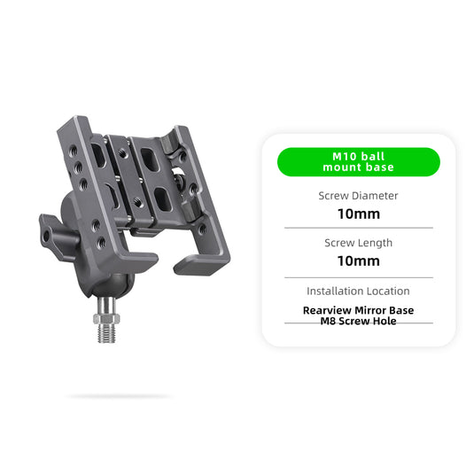 FANAUE Phone Mount Compatible With 1inch Ball For Motorcycle Bike