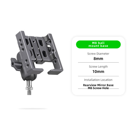 FANAUE Phone Mount Compatible With 1inch Ball For Motorcycle Bike