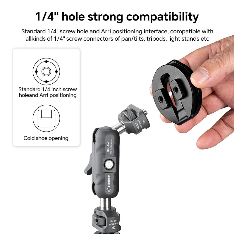 Load image into Gallery viewer, FANAUE MS-05 Dual Magnetic Ring Phone Holder Foldable Compatiable with 1/4&quot;-20 Srew and Arca Swiss Standard
