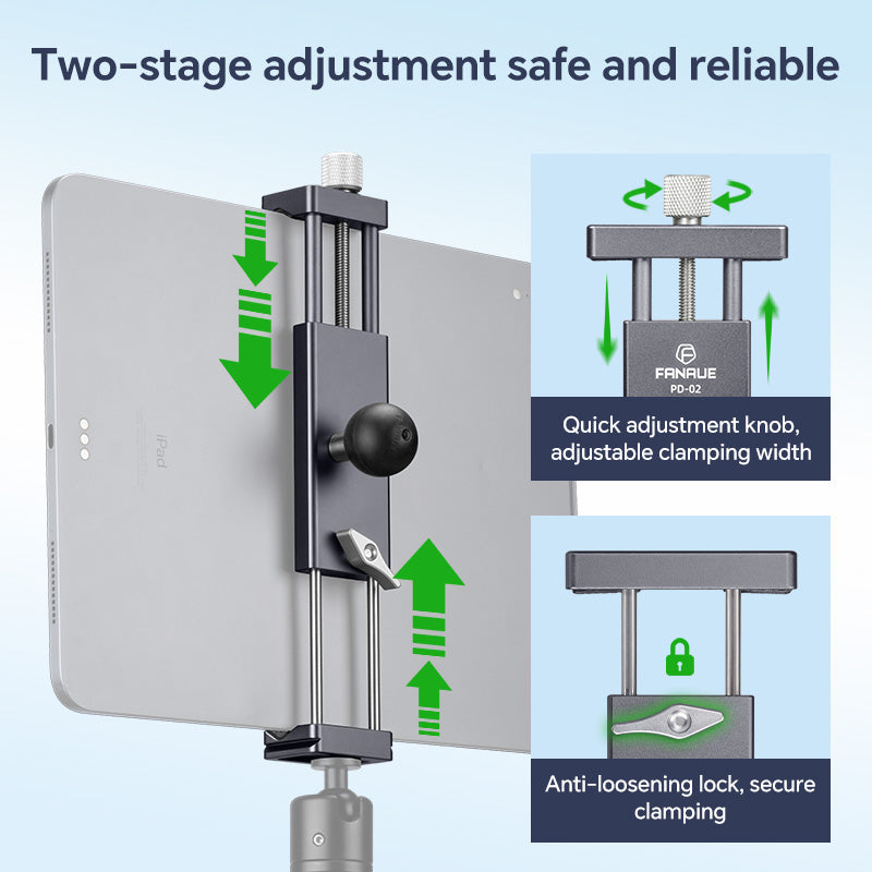 Load image into Gallery viewer, FANAUE Tablet mount for Motorcycle Compatible With  Width Of The Ipad 95-225mm
