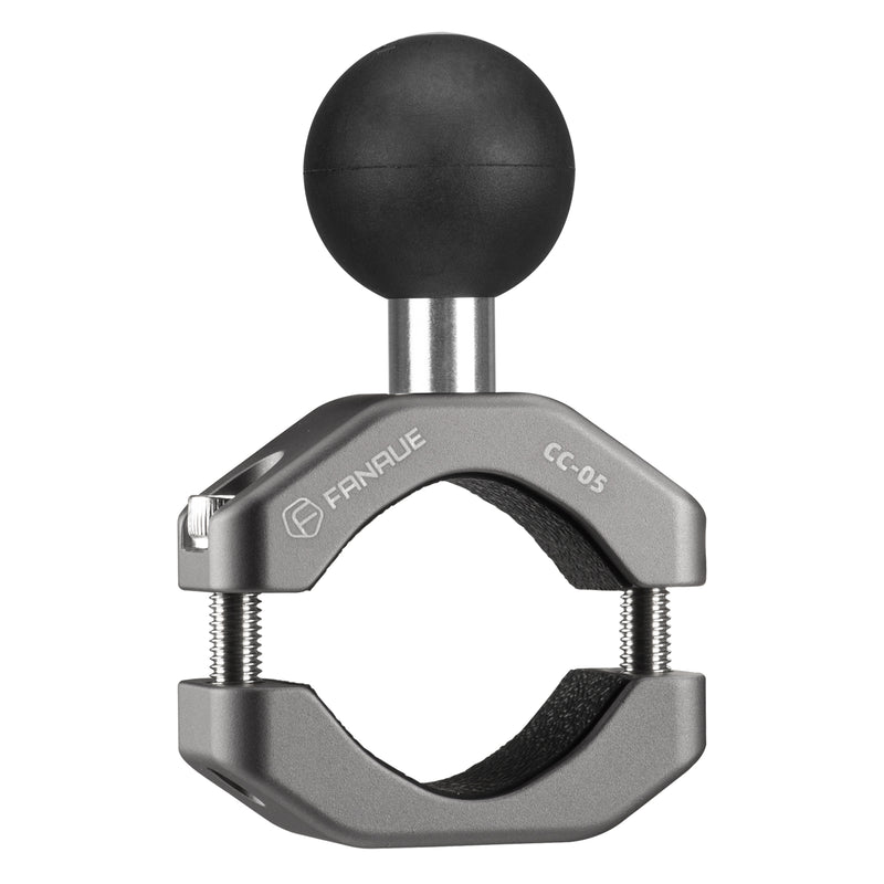Load image into Gallery viewer, FANAUE Handlebar U-Bolt Base for Rails 0.85&quot; to 1.14&quot; in Diameter CC-05 Rod Clamp with B Size 1&quot; Ball For RAM Mounts
