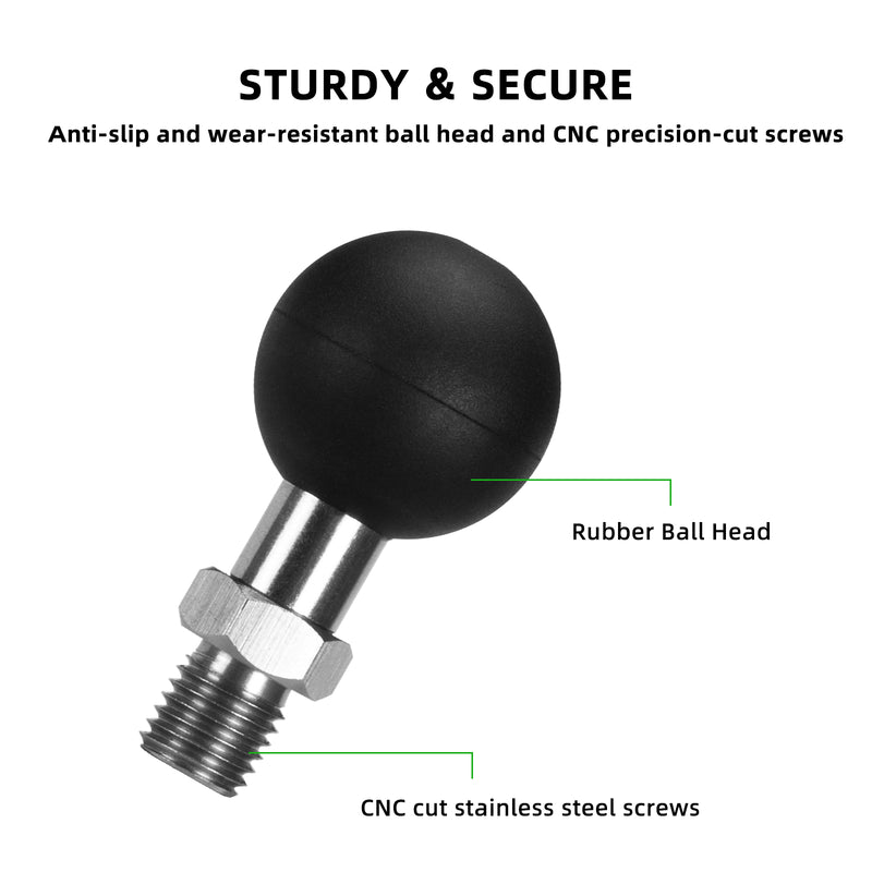 Load image into Gallery viewer, FANAUE 1&quot; Ball Assembly with M10 X 1.25 Threaded Post,Suitable for M10 Screw Holes on Motorcycles or Other Equipment.
