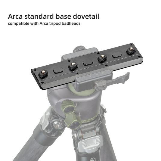 FANAUE M-Lok Arca Rail Tripod Mount Adapter Compatiable Arca-Swiss/RRS Dovetail for Rifle Tripod Ballhead Quick Release Plate (5.5")