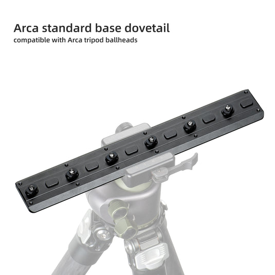 FANAUE M-Lok Arca Rail Tripod Mount Adapter Compatiable Arca-Swiss/RRS Dovetail for Rifle Tripod Ballhead Quick Release Plate (9.45")
