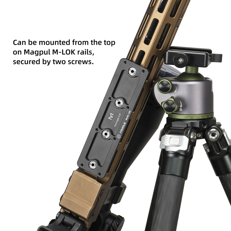 Load image into Gallery viewer, FANAUE M-Lok Arca Rail Tripod Mount Adapter Compatiable Arca-Swiss/RRS Dovetail for Rifle Tripod Ballhead Quick Release Plate (5.5&quot;)
