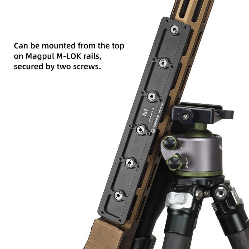 Load image into Gallery viewer, FANAUE M-Lok Arca Rail Tripod Mount Adapter Compatiable Arca-Swiss/RRS Dovetail for Rifle Tripod Ballhead Quick Release Plate (9.45&quot;)
