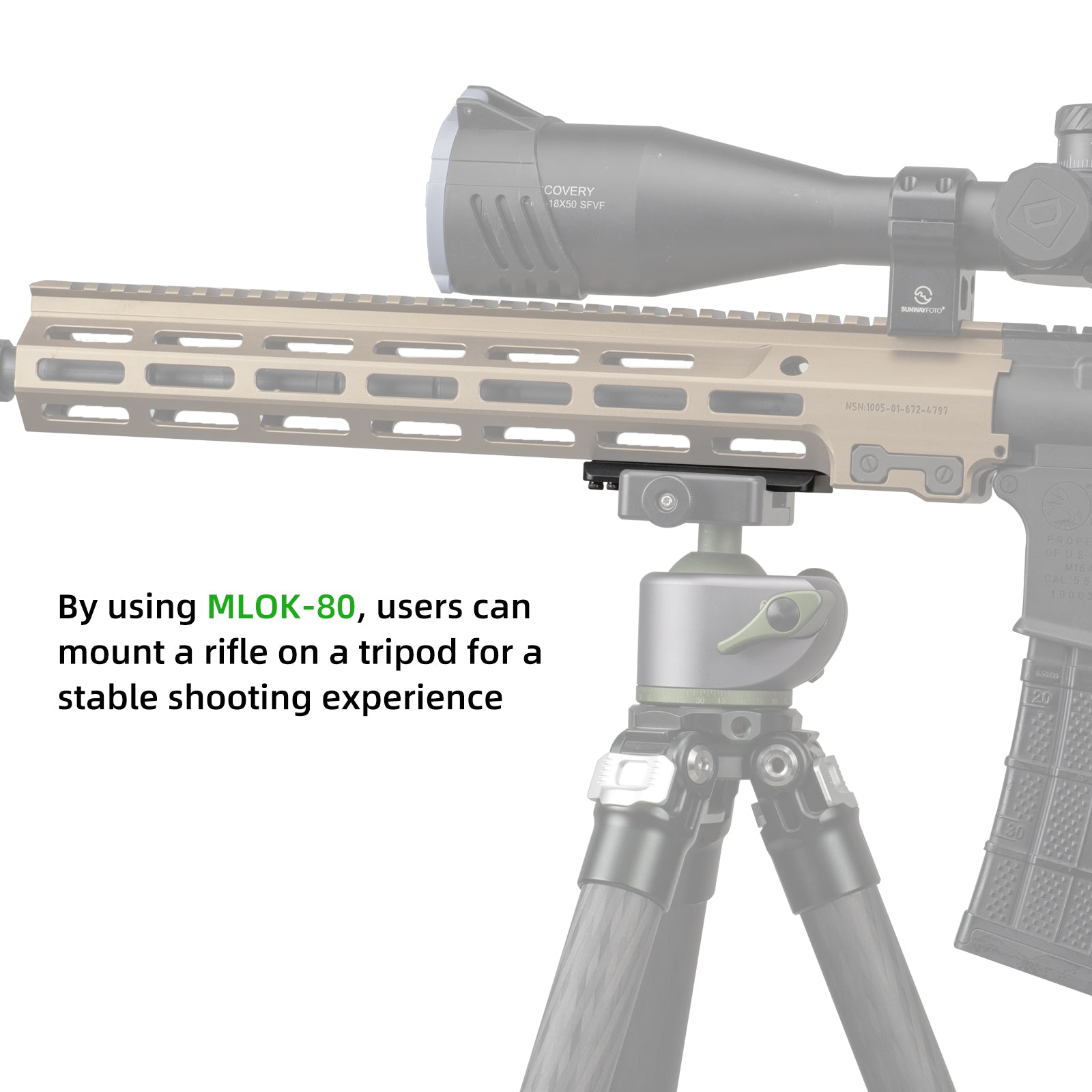 FANAUE MLok Arca Rail Tripod Mount Mlok Adapter Compatiable ArcaSwis Fanaue