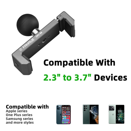 FANAUE CPC-08 Cell Phone Holder with Detachable 1" Ball Head and Tether